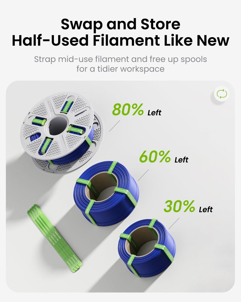MarsWork Quick-Swap Reusable Spool for Refill Filament, Two-Finger Press Design, Compatible with Bambu Lab 3D Printers - Image 3