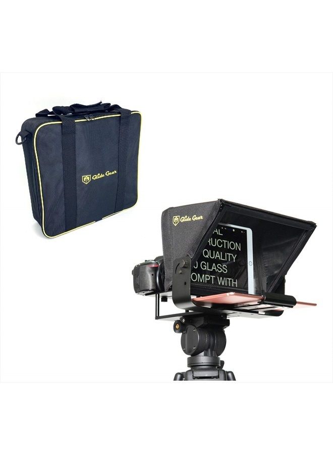 Glide Gear TMP100 Adjustable iPad/ Tablet/ Smartphone Teleprompter Beam Splitter 70/30 Glass w/ Carry Case No Plastic All Metal / No Assembly Required - Image 1