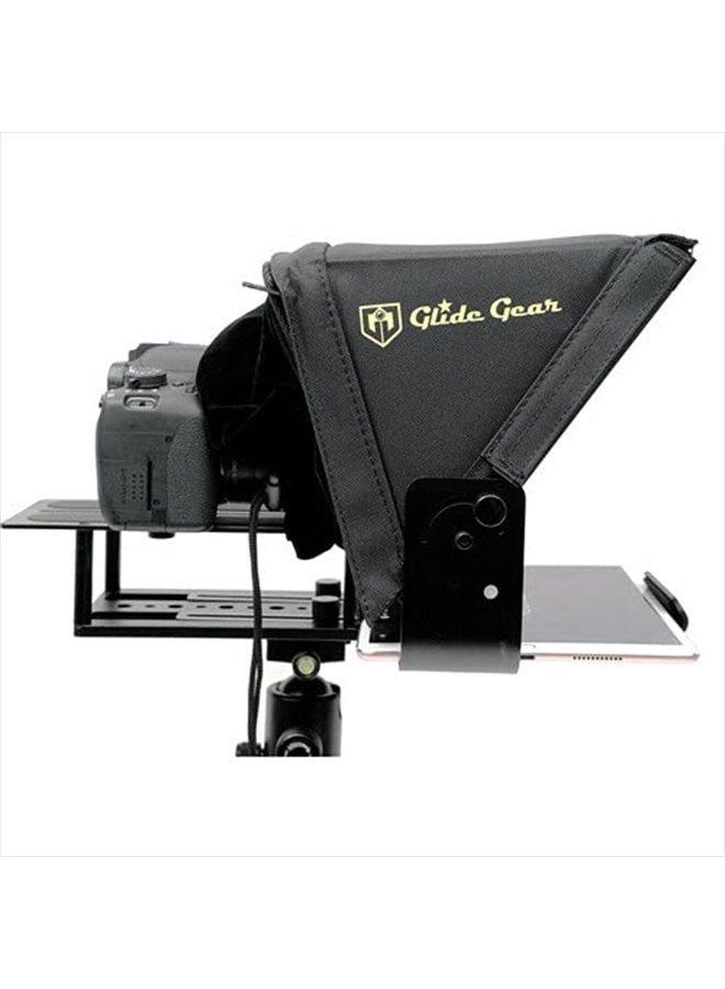 Glide Gear TMP100 Adjustable iPad/ Tablet/ Smartphone Teleprompter Beam Splitter 70/30 Glass w/ Carry Case No Plastic All Metal / No Assembly Required - Image 3