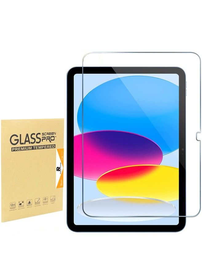 Rock Pow 1 Pack iPad 10.9 10th Generation 2022 Screen Protector A2696/A2757/A2777, Tempered Glass Screen Film Guard for iPad 10th Gen 10.9"" 2022 Release Clear - Image 1