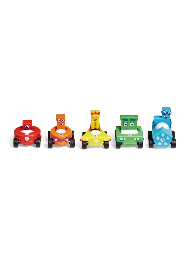 Learning Resources Numberblocks Mini Vehicle Set - 5 Pack Cars - Numberblocks Gifts - Vehicles Feature Wheels That Spin, Learn to Count 1-5, 3+ Years - Image 3