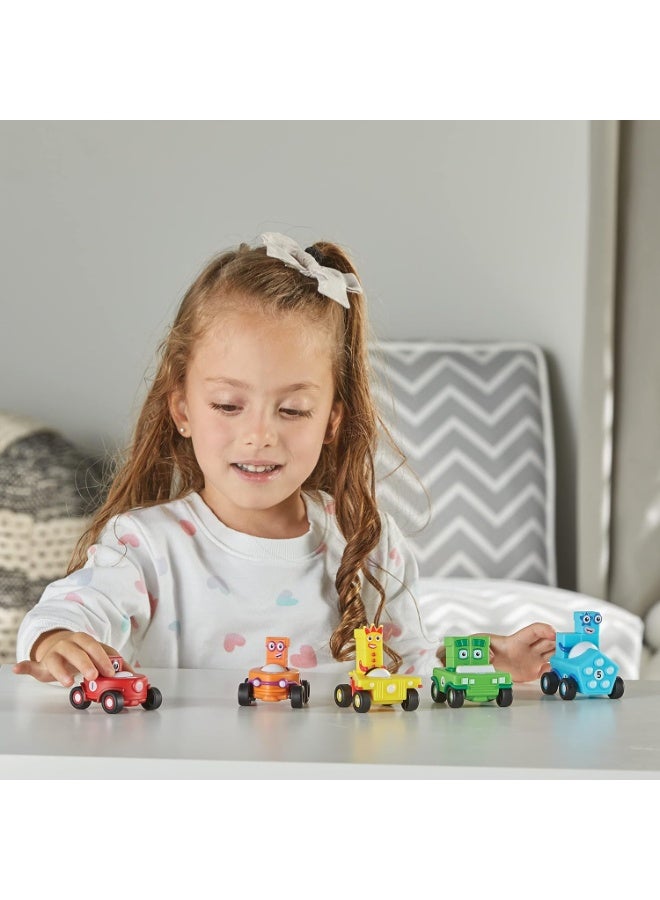 Learning Resources Numberblocks Mini Vehicle Set - 5 Pack Cars - Numberblocks Gifts - Vehicles Feature Wheels That Spin, Learn to Count 1-5, 3+ Years - Image 2