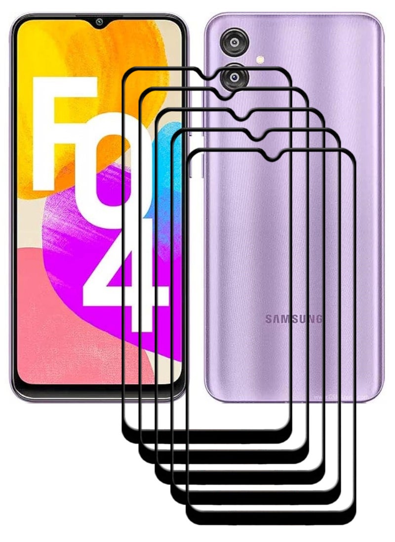 ACLIX 5 Pieces Antistatic ESD Dustproof Premium Quality High Definition Tempered Glass Screen Protector Designed For Samsung Galaxy F04 - Image 1