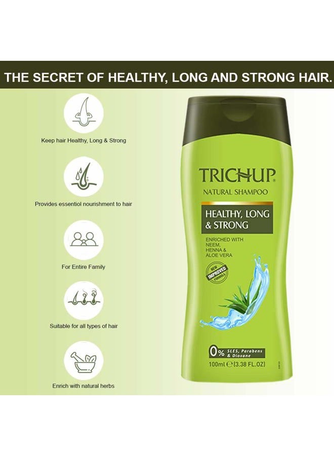 TRICHUP Pack of 2 - Trichup Herbal Shampoo - Healthy, Long & Strong - 100ml - Image 3