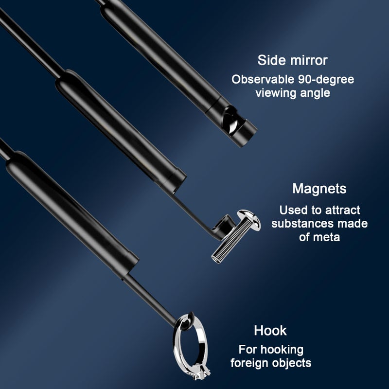 GinoCaco Borescope Inspection Camera with Light â€“ 4.3" Display, 16FT Semi-Rigid Cable, IP67 Waterproof Endoscope for Pipe, Engine & HVAC - Image 5