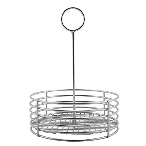 Get G.E.T. 4-81866 Stainless Steel Round Stainless Steel Condiment Caddy Stainless Steel Table Caddies Collection, 8.5" - Image 4