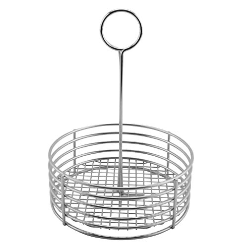 Get G.E.T. 4-81866 Stainless Steel Round Stainless Steel Condiment Caddy Stainless Steel Table Caddies Collection, 8.5" - Image 2