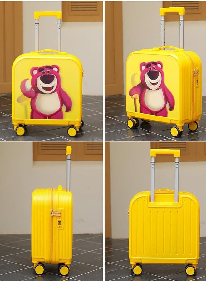 JCB CHIC حقيبة أطفال بعجلات مقاس 20 بوصة متدرجة بأنماط كرتونية ثلاثية الأبعاد للأطفال حقيبة سفر للأولاد والبنات حقيبة أمتعة متدحرجة مع قفل للطلاب والمراهقين حقيبة صغيرة بعجلات تحمل على حقيبة للمدرسة الداخلية - Image 5