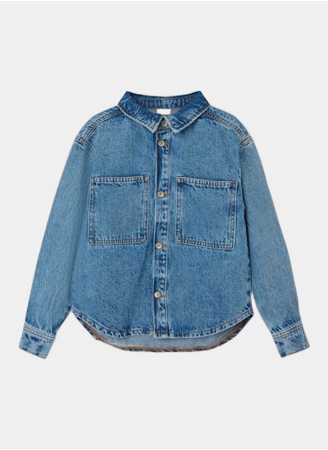 NAME IT name it Boys Milo Denim Shacket  - Image 4