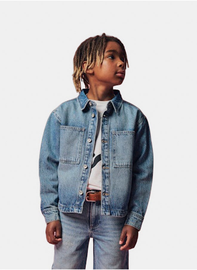 NAME IT name it Boys Milo Denim Shacket  - Image 5