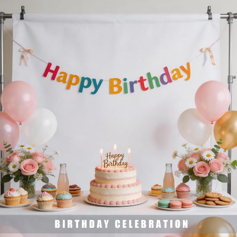 LYLYCTY White Photo Backdrop for Photoshoot, White Background for Portrait, Product Photography Fashion Shoot Festival Celebrations 5x7FT - Image 2