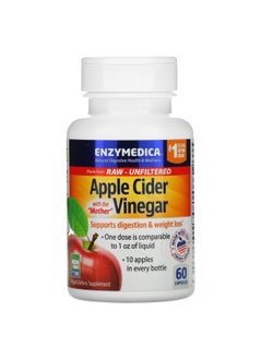 ENZYMEDICA Enzymedica, Apple Cider Vinegar with the Mother, 710 mg, 60 Capsules (355 mg per Capsule)  - Image 3