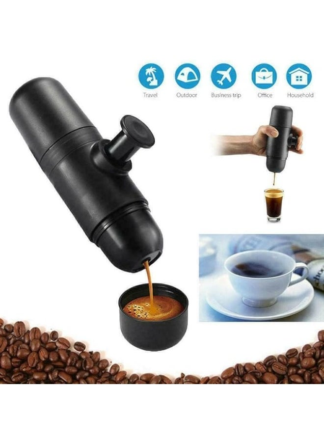 Generic - Portable Manual Espresso Maker, Hand-Operated Coffee Press, Black - Image 1