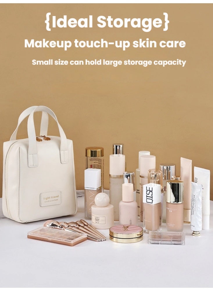 Milk Apricot White Shell Shaped Makeup Bag Delicate Form Compact Capacity and Stylish Travel Ready Design for Beauty Must Haves - Image 5