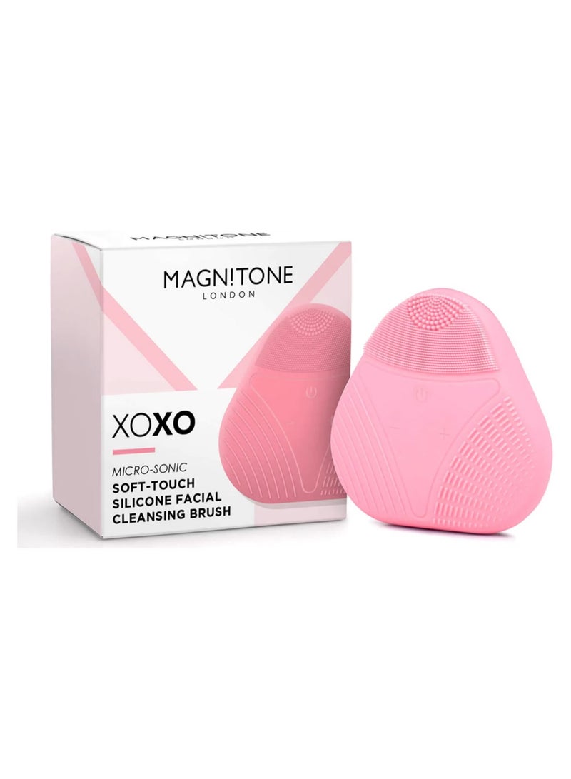 Magnitone London XOXO SoftTouch Silicone Cleansing Brush Pink - Image 1