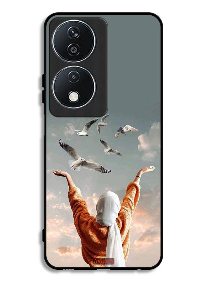 Tolwak غطاء حماية Honor X7b 5G مزخرف بطيور طائرة - Image 1