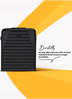 VIPTOUR 3 Piece ABS Hardside Trolley Luggage Set Spinner Wheels With Number Lock 20/24/28 Black  - Image 4