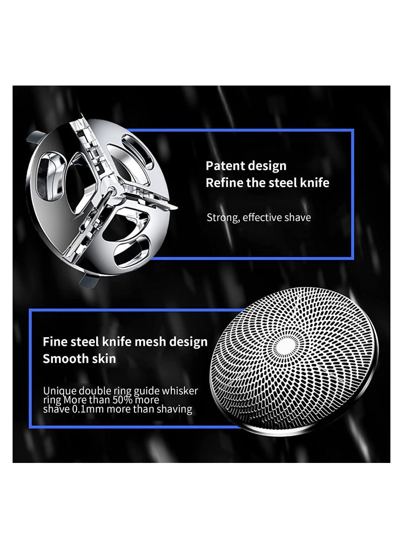 Portable Electric Shaver for Men, Mini USB Rechargeable Razor with LED Display, Compact Design for Home, Car, and Travel (Black) - Image 1