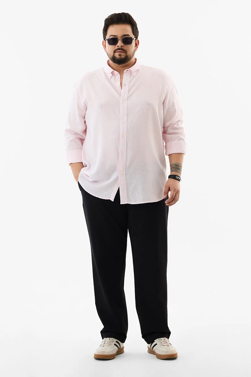 SNITCH Linen Blend Plus Size Shirt