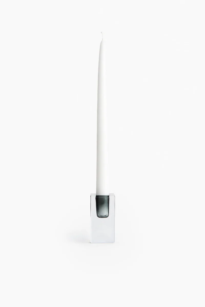 H&M Glass candlestick