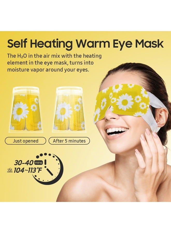 BeHoomi 30Packs Steam Eye Mask, Heated Eye Mask Warm Compress for Eyes, Self Heating Warm Eye Masks Disposable Steam Mask for Home Sleep, Spa, Travel Essentials & Relaxation Gifts (Lemongrass) - Image 5