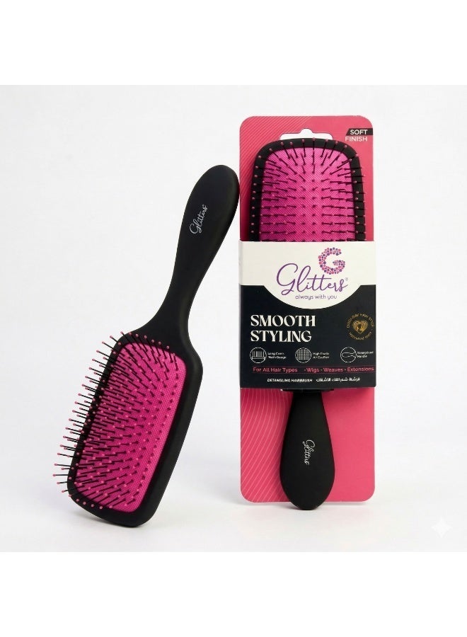 Glitters AuraFlow Detangling Hairbrush - Smooth Styling Vent Brush for All Hair Types - Image 1