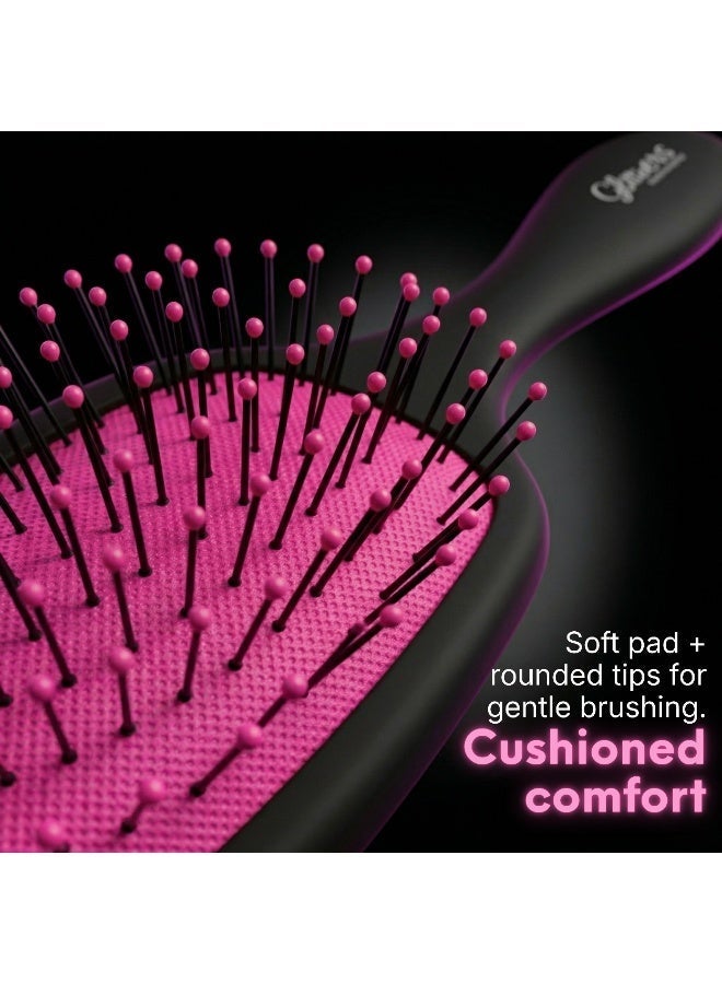 Glitters AuraFlow Detangling Hairbrush - Smooth Styling Vent Brush for All Hair Types - Image 3