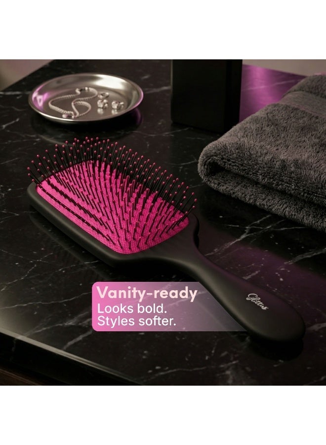 Glitters AuraFlow Detangling Hairbrush - Smooth Styling Vent Brush for All Hair Types - Image 5