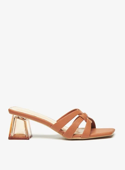 Celeste Women's Strappy Slip-On Sandals with Block Heels