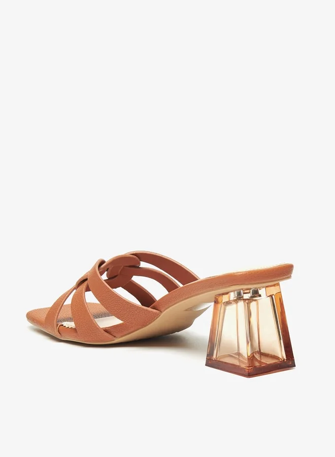 Celeste Women's Strappy Slip-On Sandals with Block Heels