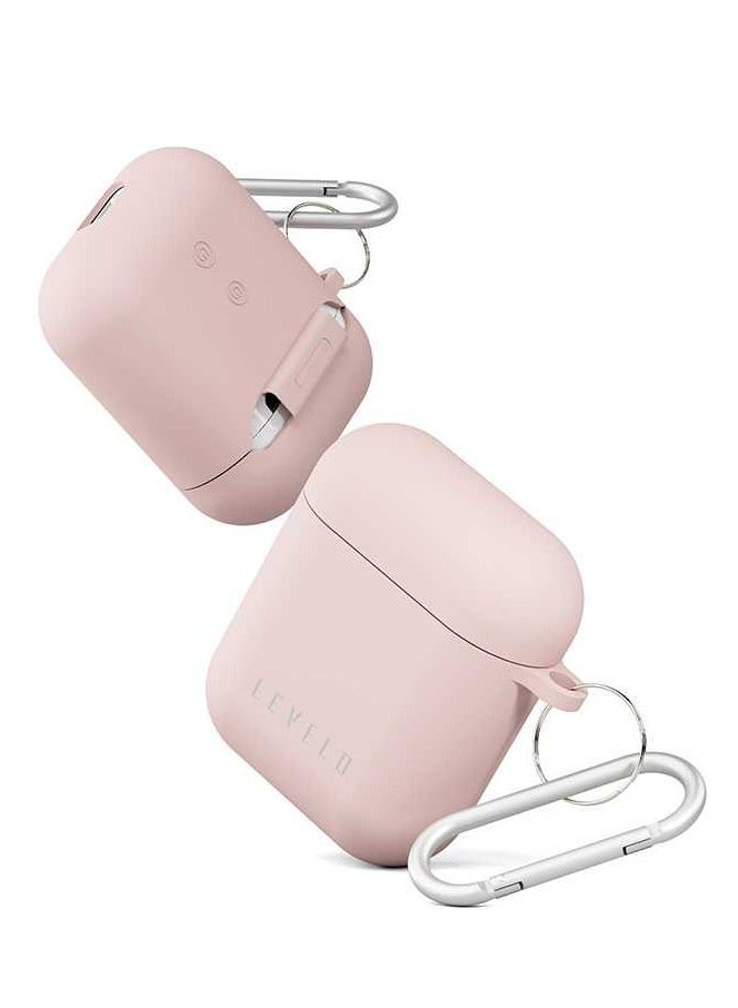 LEVELO Gorra Silicone Airpods Case 1/2 / Slim Design / Full Protection / Smooth Feel / Easily Fit / Premium Material - Pink - Image 2