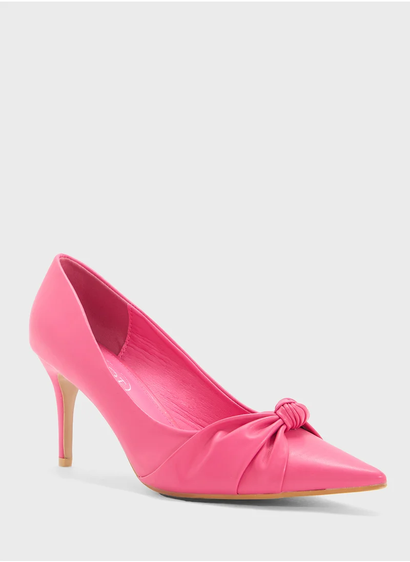 ELLA Pointed Pump With Knot Detail
