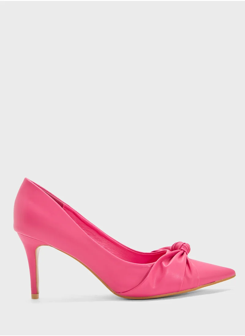 ELLA Pointed Pump With Knot Detail