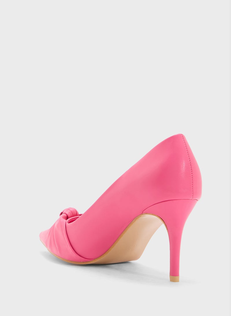 Spot-On Pointed Pump With Knot Detail  - Image 3