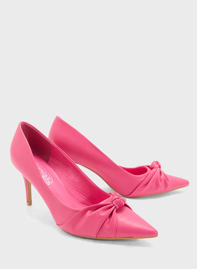 Spot-On Pointed Pump With Knot Detail  - Image 4