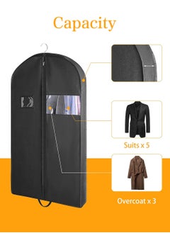 LEOKOR 3 PCS Garment Bags For Travel, Heavy Duty Garment Bag For Clothes Closet Storage, Gusseted Hanging Garment Bags for Men Suit Cover With Handles for Clothes, Coats, Jackets, Shirts  - Image 3