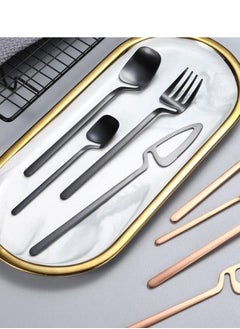 4 Pcs Cutlery Tableware Set Rose Gold Matte Brushed Stainless Steel Dinnerware Sets Personality Suspension Dishwasher Safe Kitchenware Unique ElegantDesign - pzsku/Z81E60E5429850B1A5B52Z/45/_/1690913708/c532fff2-2c3c-4bbe-b716-1b7693cc62f9