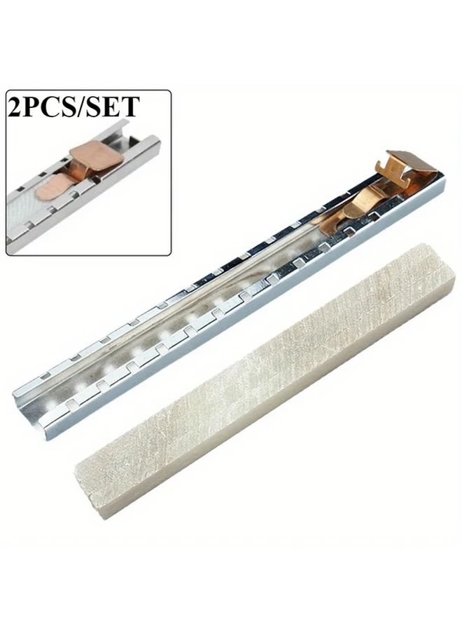 2Pcs Set Durable Talc Pen Welded Steel Marking Tool with Metal Holder and Slate Pencil Refill - Image 1