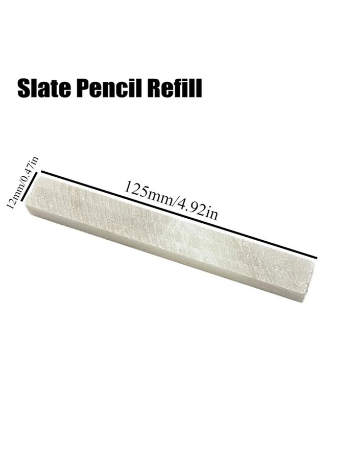 2Pcs Set Durable Talc Pen Welded Steel Marking Tool with Metal Holder and Slate Pencil Refill - Image 2