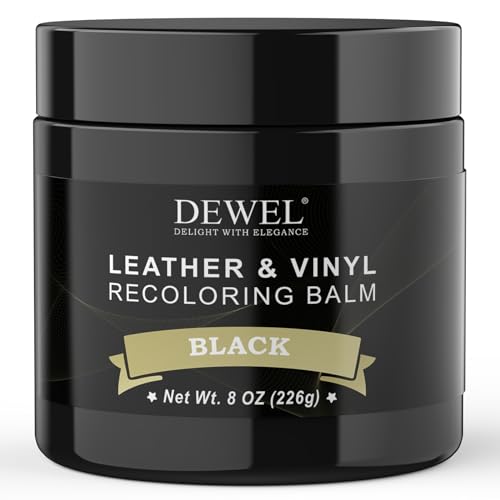 DEWEL Leather Recoloring Balm, Black Leather Color Restorer for Scratched and Faded, Leather Scratch Remover, Upgrade Leather Repair Kit for Restore Couches, Car Seats, Shoes, Boots - Image 1