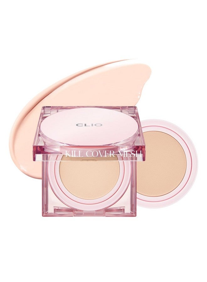 كليو بروفيشنال كريم أساس Clio Kill Cover Mesh Glow Cushion ([يتضمن عبوة إعادة تعبئة] 15G*2، 21C Lingerie)، بشرة زجاجية، يدوم طويلاً، خفيف الوزن، تغطية قابلة للبناء، مكياج بشرة متوهج - Image 1
