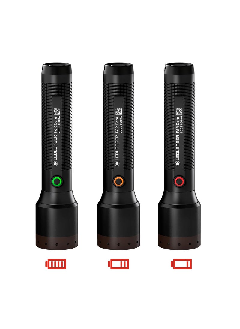 LEDLENSER Ledlenser P6R Core Handheld Flashlights LED Configuration Power LED Luminosity MAX 600 lm MIN 15 lm Lighting Range MAX 190 m MIN 25 m Rechargeable Yes Outdoor  - Image 2