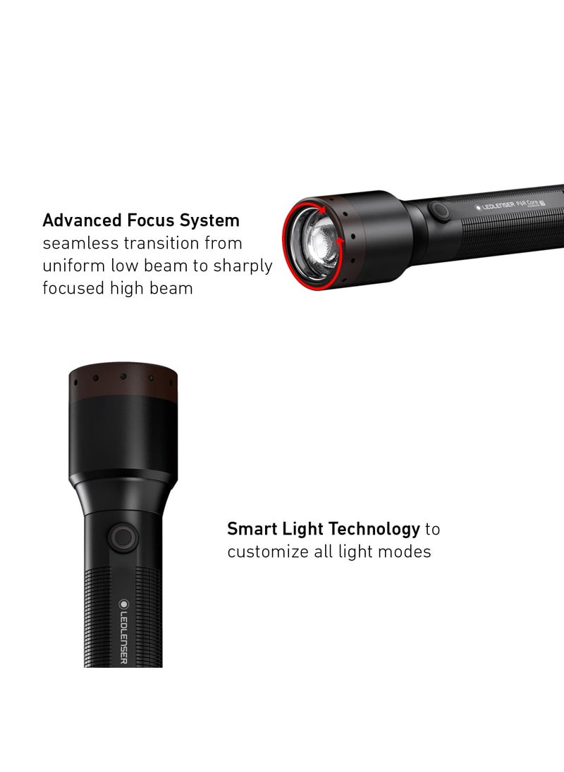 LEDLENSER Ledlenser P6R Core Handheld Flashlights LED Configuration Power LED Luminosity MAX 600 lm MIN 15 lm Lighting Range MAX 190 m MIN 25 m Rechargeable Yes Outdoor  - Image 4