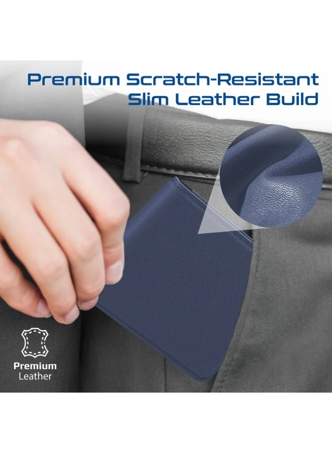 PROMATE Smart Leather Wallet with RFID Blocking, Apple Find My Tracker, Wireless Charging, Anti-Loss Bluetooth 5.2, SIM & MicroSD Slots, Slim Design, 6-Month Battery - Image 4