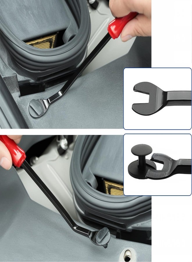EldHus 5 Pcs Car Trim Removal Tool Kit Upholstery Tools, Auto Clip Removal Pry Tool for Door Dash Dashboard Panel Fastener Remover, Push Pin Puller Body Repair Tools, Red - Image 4