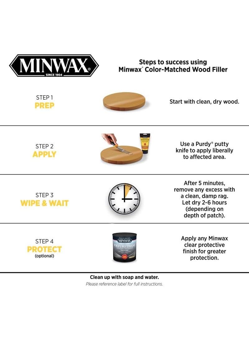 Minwax Minwax 448530000 ColorMatched Filler Wood Putty 6 oz Walnut 6 Ounce  - Image 3