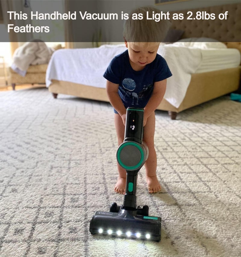 Wyze Cordless Vacuum Cleaner with 20000Pa Powerful Suction, Lightweight Stick with HEPA Filter, 300W Powerful Brushless Motor, 40mins Runtime in Eco Mode, for Home Hard Floor Carpet Pet Hair - Image 2