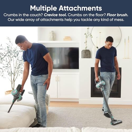 Wyze Cordless Vacuum Cleaner with 20000Pa Powerful Suction, Lightweight Stick with HEPA Filter, 300W Powerful Brushless Motor, 40mins Runtime in Eco Mode, for Home Hard Floor Carpet Pet Hair - Image 4