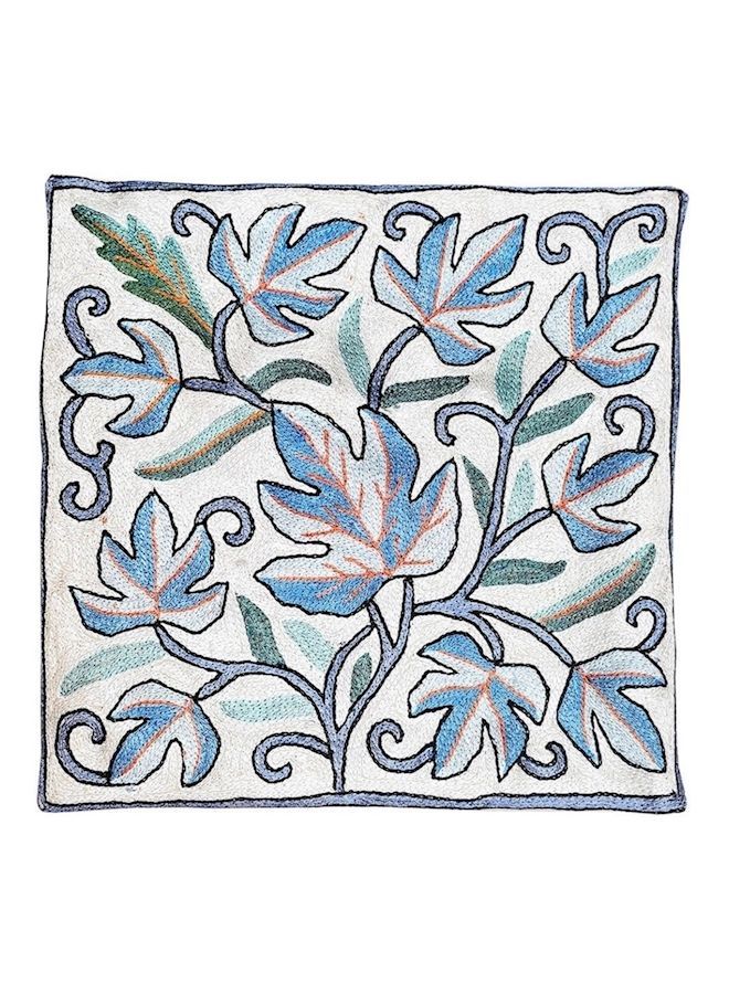 NIBEMINENT Printed Cushion Cover White/Blue 40x40centimeter - Image 2