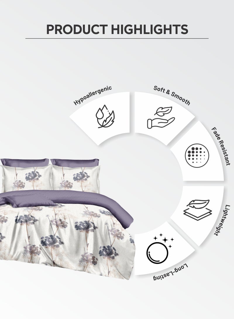 دوناتيلا طقم غطاء لحاف  قطع مقاس توين مطبوع مع غطاء لحاف وملاءة و كيس وسادة بدون حشو - Image 4